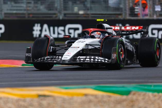 31st March 2023: Melbourne Grand Prix Circuit, Melbourne, Victoria, Australia: Australian Formula 1 Grand Prix: Free Practice: Number 22 Scuderia AlphaTauri driver Yuki Tsunoda during free practice 2 at the Australian Formula 1  ActionPlus12492338 StephenxBlackberry