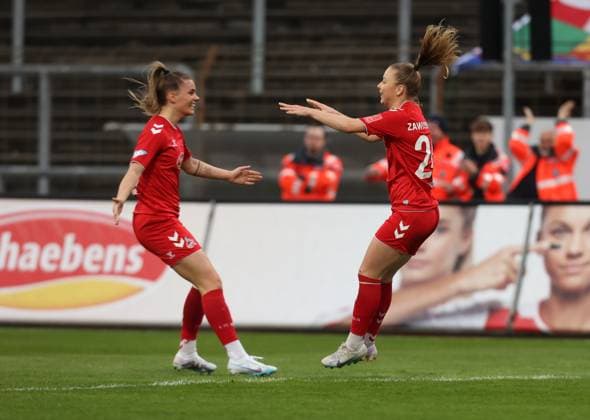 Weronika Zawistowska Cologne, r goal cheer, jubilation, jubilate, joy, rejoice, elt after ihgrem goal to 1 0, 1 FC Cologne MSV Duisburg, Flyeralarm Frauen Bundesliga, 17 Spieltag, Cologne, Germany, 18 03 2023