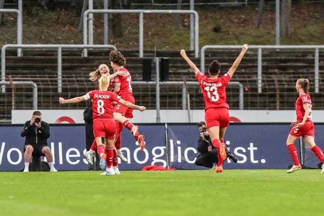 Sports, Football, FLYERALARM Frauen Bundesliga Saison 2022 2023 17 Spieltag 1 FC Köln MSV Duisburg 31 03 2023, Südstadion Köln Goal celebration 1 FC Koeln after Weronika Zaistowska scored 1 0 1 FC Koeln, 24 Köln Südstadion Nordrhein Westfahlen Germany