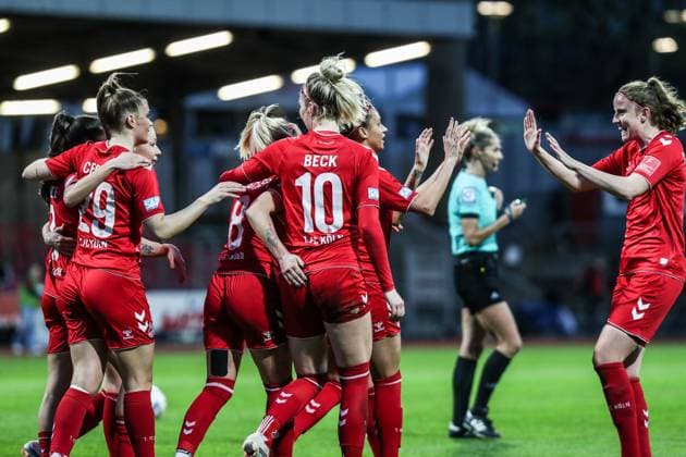 Sports, Football, FLYERALARM Frauen Bundesliga Saison 2022 2023 17 Spieltag 1 FC Köln MSV Duisburg 31 03 2023, Südstadion Köln Goal celebration 1 FC Koeln after Mandy Islacker scored 3 0 1 FC Koeln, 8 Köln Südstadion Nordrhein Westfahlen Germany