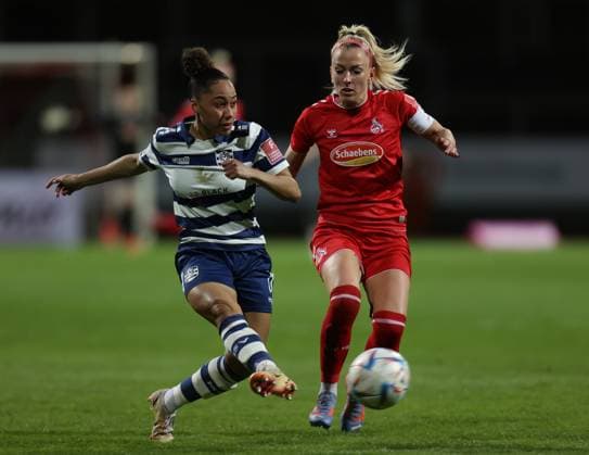 Vanessa Fürst MSV , Mandy Islacker Cologne , 1 FC Cologne MSV Duisburg, Flyeralarm Womens Bundesliga, Matchday 17, Cologne, Germany, 18 03 2023