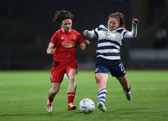 Ally Gudorf Cologne , Brooke Gabrielle Denesik MSV , 1 FC Cologne MSV Duisburg, Flyeralarm Womens Bundesliga, Matchday 17, Cologne, Germany, 18 03 2023