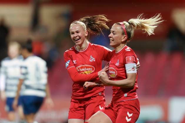 Weronika Zawistowska Cologne , Mandy Islacker Cologne , 1 FC Cologne MSV Duisburg, Flyeralarm Frauen Bundesliga, Matchday 17, Cologne, Germany, 18 03 2023