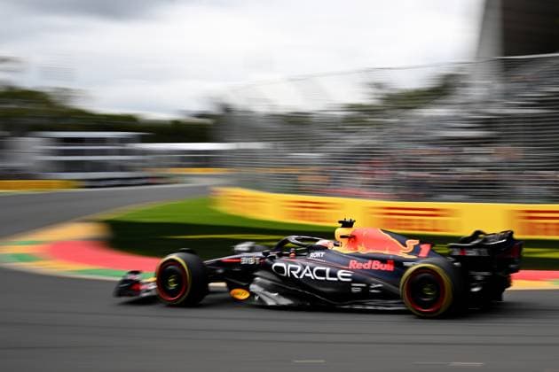 AUSTRALIAN F1 GRAND PRIX, Max Verstappen of Red Bull Racing during Free Practice Three during the Formula 1 Australian Grand Prix at the Albert Park Circuit in Melbourne, Saturday, April 1, 2023. ( NO ARCHIVING, EDITORIAL USE ONLY, NO USE IN BOOKS WITHOUT CONSENT MELBOURNE VIC AUSTRALIA  Copyright: xJOELxCARRETTx 20230401001781537285