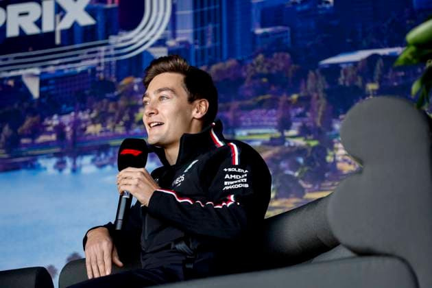 63 George Russell GBR, Mercedes AMG Petronas F1 Team , F1 Grand Prix of Australia at Albert Park Circuit on April 1, 2023 in Melbourne, Australia Photo by HOCH ZWEI Melbourne Australia