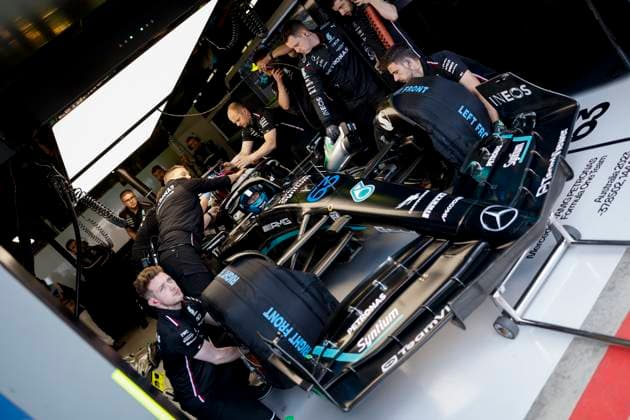 63 George Russell GBR, Mercedes AMG Petronas F1 Team , F1 Grand Prix of Australia at Albert Park Circuit on April 1, 2023 in Melbourne, Australia Photo by HOCH ZWEI Melbourne Australia