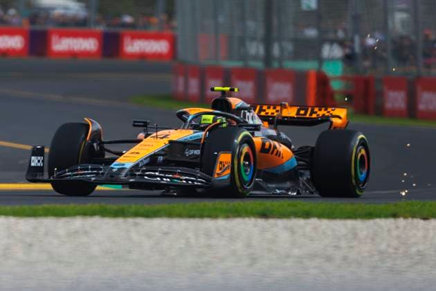 1st April 2023: Melbourne Grand Prix Circuit, Melbourne, Victoria, Australia: Australian Formula 1 Grand Prix: Qualifying: Number 4 McLaren driver Lando Norris during free practice 3 at the Australian Formula 1  ActionPlus12492401 StephenxBlackberry