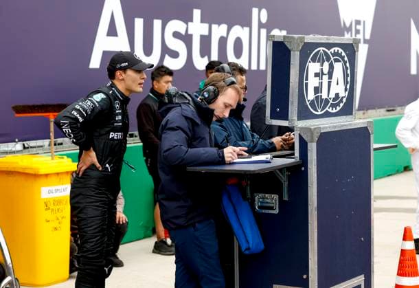 63 George Russell GBR, Mercedes AMG Petronas F1 Team , F1 Grand Prix of Australia at Albert Park Circuit on April 1, 2023 in Melbourne, Australia Photo by HOCH ZWEI Melbourne Australia