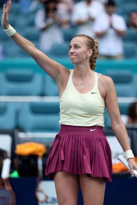 March 31, 2023, Miami Gardens, Florida, United States Of America: MIAMI GARDENS, FLORIDA - MARCH 31: Petra Kvitova of the Czech Republic defeats Sorana Cirstea of Romania in the semi-finals of the women s singles at the Miami Open at the Hard Rock Stadium on March 31, 2023 in Miami Gardens, Florida....People: Petra Kvitova Miami Gardens United States Of America - ZUMAs214 20230331_zda_s214_059 Copyright: xSMGx