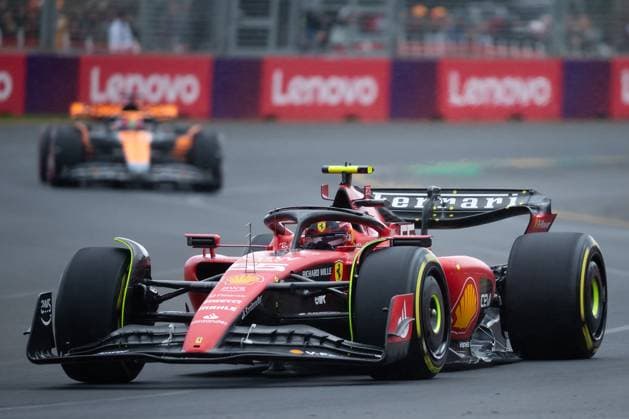 MELBOURNE, AUSTRALIA - APRIL 01: Carlos Sainz (55) driving for Scuderia Ferrari during Formula 1 Practice 3 at The Australian Formula One Grand Prix on April 01, 2023, at The Melbourne Grand Prix Circuit in Albert Park, Australia. (Photo by Dave Hewison Speed Media Icon Sportswire) AUTO: APR 01 F1 - Australian Grand Prix Icon2304011826