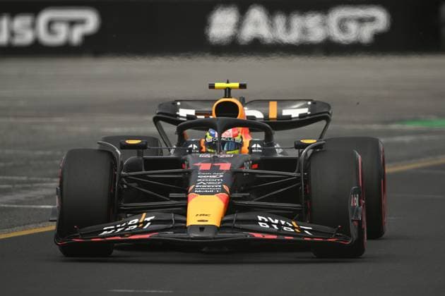 F1 Grand Prix of Australia -- Qualifying Sergio Perez of Mexico drives the Red Bull Racing during the Formula 1 practice ahead of the 2023 Formula 1 Australian Grand Prix at Albert Park in Melbourne on the 1st of April, 2023. Melbourne Australia  Copyright: xMorganxHancockx originalFilename:hancock-f1grandp230401_npISL.jpg