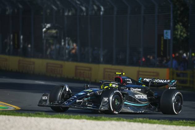 44 HAMILTON Lewis (gbr), Mercedes AMG F1 Team W14, action during the Formula 1 Rolex Australian Grand Prix 2023, 3rd round of the 2023 Formula One World Championship, WM, Weltmeisterschaft from March 31 to April 2, 2023 on the Albert Park Circuit, in Melbourne, Australia - F1 - AUSTRALIAN GRAND PRIX 2023 - RACE DPPI Panoramic  00122007__R3_3581.JPG