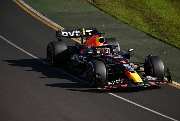 AUSTRALIAN F1 GRAND PRIX, Red Bull driver Max Verstappen of Netherlands during the 2023 Australian Grand Prix at the Albert Park Circuit in Melbourne, Sunday, April 02, 2023. ( NO ARCHIVING, EDITORIAL USE ONLY, NO USE IN BOOKS WITHOUT CONSENT MELBOURNE VICTORIA AUSTRALIA  Copyright: xJOELxCARRETTx 20230402001782063647