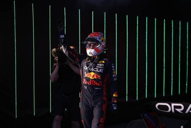 VERSTAPPEN Max (ned), Red Bull Racing RB19, portrait celebrates the victory during the Formula 1 Rolex Australian Grand Prix 2023, 3rd round of the 2023 Formula One World Championship, WM, Weltmeisterschaft from March 31 to April 2, 2023 on the Albert Park Circuit, in Melbourne, Australia - F1 - AUSTRALIAN GRAND PRIX 2023 - RACE DPPI Panoramic  00122007_F12023GP03AUS_JK265905