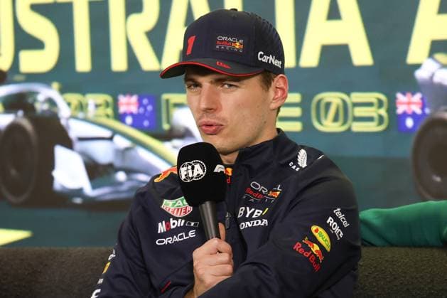 April 2, 2023: Dutch driver MAX VERSTAPPEN during the Post Race press conference, PK, Pressekonferenz after the 2023 Formula One Australian Grand Prix at the Albert Park Circuit in Melbourne on April 02, 2023 in Melbourne, Australia - ZUMAa155 20230402_zaa_a155_062 Copyright: xChristopherxKhouryx