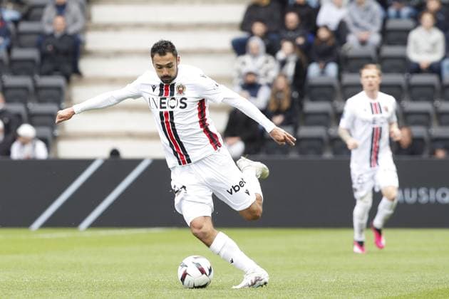 Gaetan Laborde (OGC Nice) FOOTBALL : SCO Angers Vs OGC Nice - Ligue 1 - 02 04 2023 MichaelBaucher Panoramic 
