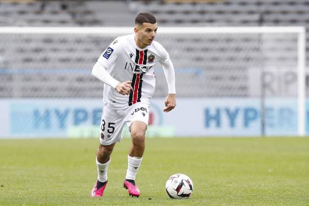 Badredine Bouanani (OGC Nice) FOOTBALL : SCO Angers Vs OGC Nice - Ligue 1 - 02 04 2023 MichaelBaucher Panoramic 