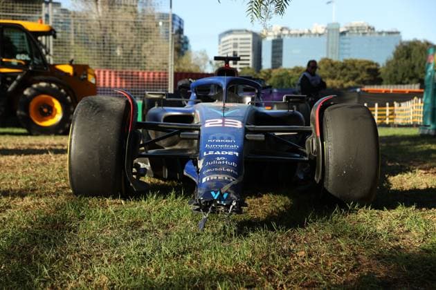 FORMULA 1 ROLEX AUSTRALIAN GRAND PRIX 2023 02.04.2023, Albert-Park, Melbourne, FORMULA 1 ROLEX AUSTRALIAN GRAND PRIX 2023 Das havarierte Auto von Alexander Albon (GBR), Williams Racing nordphotoxGmbHx xBratic nph00250