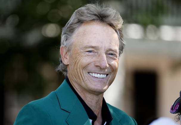 Past Masters champion Bernhard Langer arrives a the trophy presentation ceremony at the Drive, Chip and Putt National Finals at Augusta National Golf Club in Augusta, Georgia on Sunday, April 2, 2023.  AUG20230402114 JOHNxANGELILLO