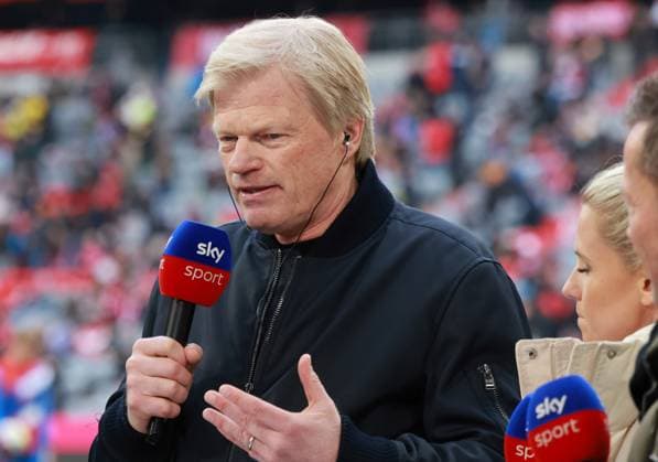 Board Chairman, Oliver Kahn, TV Experts, Lothar Matthaeus and Julia Simic, Interview, Sky Interview, Zoff, TV Zoff, Football 1 BL FC Bayern Muenchen Borussia Dortmund 01 04 2023 Allianz Arena PHOTO Mladen Lackovic LakoPress