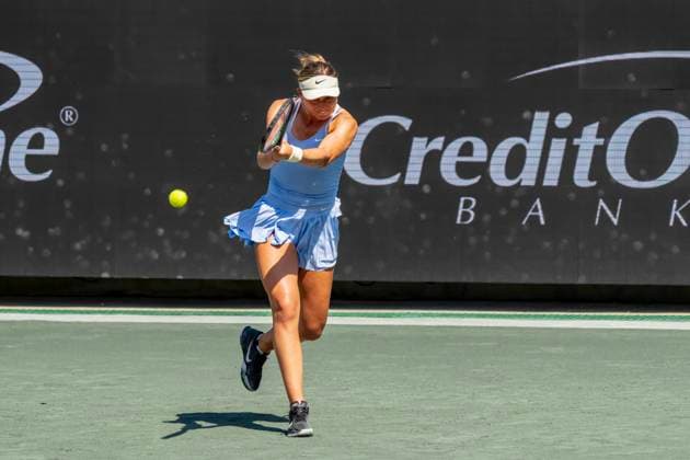 April 5, 2023, Charleston, SC, United States of America: (12) PAULA BADOSA ESP plays against LEYLAH FERNANDEZ CAN at the WTA, Tennis Damen Series for the Credit One Charleston Open in Charleston, SC, USA. (12) PAULA BADOSA ESP plays against LEYLAH FERNANDEZ CAN at the WTA Series for the Credit One Charleston Open in Charleston, SC, USA. WTA Series 2023: Credit One Charleston Open  - ZUMAa161 20230405_zaa_a161_007 Copyright: xWalterxG.xArcexSr.x