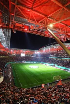 RB Leipzig Ð Dortmund Red Bull Arena Leipzig, 05 04 2023, Red Bull Arena, Football, DFB Pokal, Quarterfinal , RB Leipzig vs BVB Borussia Dortmund 2 0 1 0 , In the picture stadium overview of leipzig Red Bull Arena , Picture Point