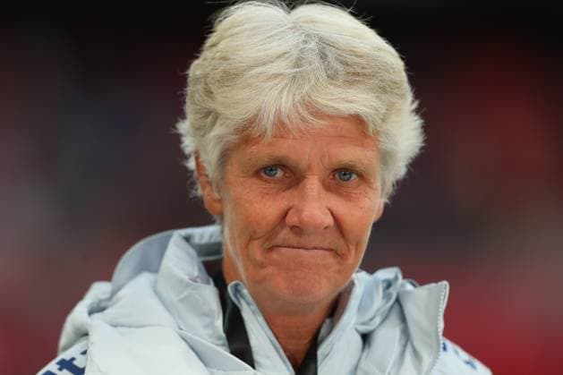 6th April 2023; Wembley Stadium, London, England; Womens Finalissima Football, England versus Brazil; Brazil manager Pia Sundhage  ActionPlus12494603 KatiexChan