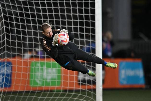 Ann Katrin Berger DFB women, Germany, 30 warming up, 07 04 2023, Sittard Netherlands , football, international match, women, Netherlands Germany xmkx
