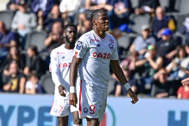 Attitude - Deception de Jonathan David ( 9 - Lille ) - FOOTBALL : Angers vs Lille - Ligue 1 - 08 04 2023 FedericoPestellini Panoramic 