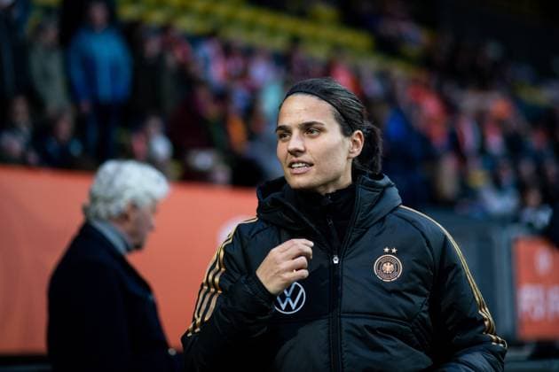 Dzsenifer Marozsan Germany, 10 before the match, NED, Netherlands vs Germany, DFB football women national team, friendly match, season 2022 2023, 07 04 2023 NED, Netherlands vs Germany, DFB football women national team, friendly match, season 2022 2023, 07 04 2023 Sittard Copyright: xEibner-Pressefoto Memmlerx EP_MMR
