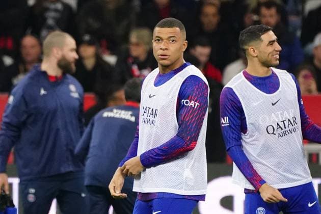 Kylian MbappÃ (Paris SG) FOOTBALL : OGC Nice vs Paris SG - Ligue 1 Uber Eats - Nice - 08 04 2023 NorbertScanella Panoramic 