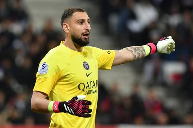 gianluigi donnarumma (psg) during OGC Nice vs Paris Saint Germain (PSG), French football Ligue 1 match in Nice, France, April 08 2023  Copyright: xAlessioxTarpini LiveMediax xipa-x xLivexMediax 0 IPA_IPA37203266