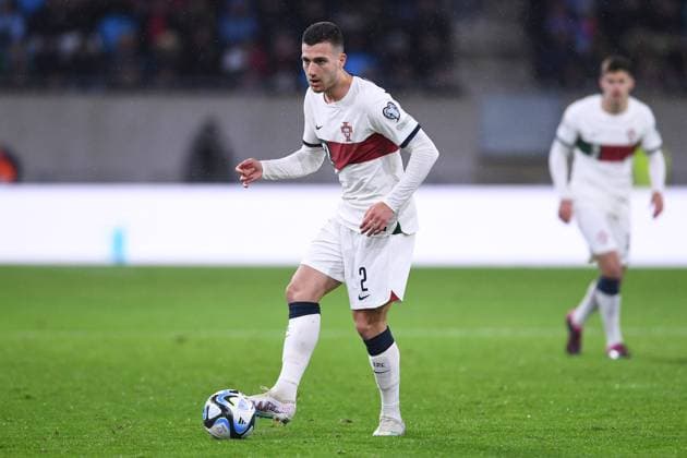 Soccer European Championship qualifier Luxembourg Portugal on 26 03 2023 at Stade de Luxembourg in Luxembourg Diogo Dalot Portugal xHDx