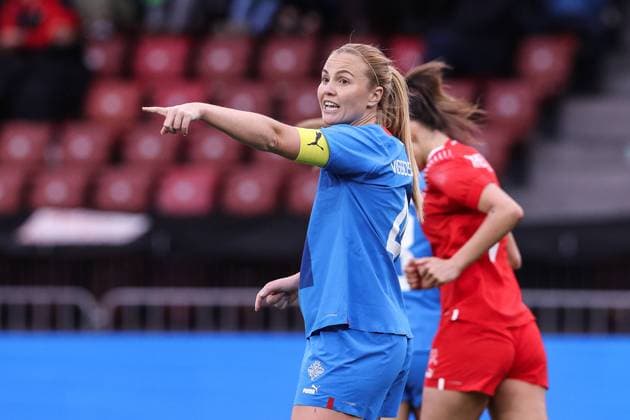 11 04 2023, Zurich, Letzigrund, Friendly Match Switzerland Iceland, 4 Glodis Perla Viggosdottir Iceland Zurich Letzigrund Zurich Switzerland  Copyright: xJustPictures.ch LuigixRizzox