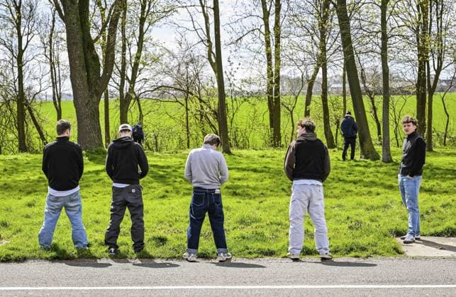 LEVERKUSEN, BELGIUM - APRIL 13 : On the road with Royale Union Saint-Gilloise before the UEFA Europa League Quarter-finals, 1st leg match between Leverkusen and Union SG at the BayArena on April 13, 2023 in Leverkusen, Belgium, 13 04 2023 ( Leverkusen v Union SG - UEFA Europa League PhotoNews Panoramic 