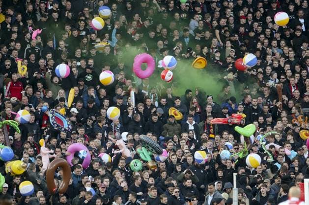 ROTTERDAM, 15-4-2023, Stadium de Kuip, European UEFA Europa League season 2022-2023. Feyenoord - AS Roma. Supporters during the game Feyenoord - AS Roma. Feyenoord - AS Roma  x20528740x Copyright: