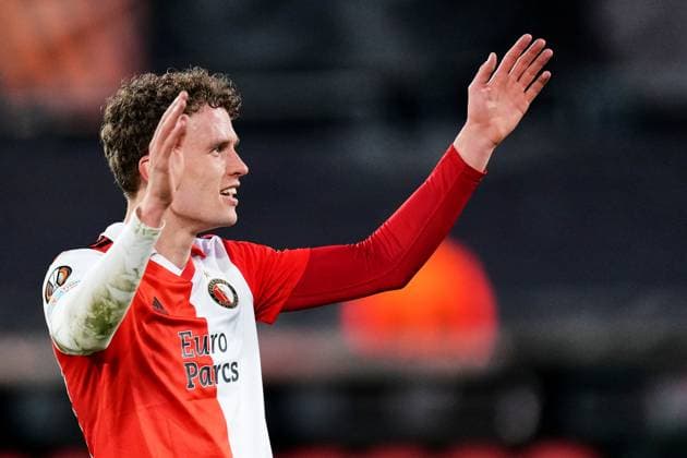 UEFA Europa League quarter final: Feyenoord v AS Roma Rotterdam - Mats Wieffer of Feyenoord during the match between Feyenoord v AS Roma at Stadion Feijenoord De Kuip on 13 April 2023 in Rotterdam, the Netherlands. Copyright: xYannickxVerhoevenx