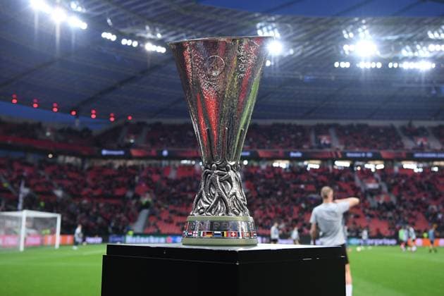 Soccer Europa League quarterfinals Bayer 04 Leverkusen Union Saint Gilloise on 13 04 2023 at the BayArena in Leverkusen Trophy Cup Uefa Cup Europa League xHDx