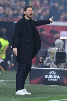 Soccer Europa League quarterfinals Bayer 04 Leverkusen Union Saint Gilloise on 13 04 2023 at the BayArena in Leverkusen Xabi Alonso coach head coach Leverkusen xRx