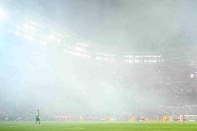 Sport Bilder des Tages LEVERKUSEN, GERMANY - 13.04.23: The match of match UEFA Europa League Bayer 04 Leverkusen vs Royale Union Saint-Gilloise at Bayarena  Copyright: xVITALIIxKLIUIEVx