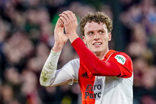 ROTTERDAM, 04-03-2023, Feijenord stadium de Kuip , UEFA Europa League , season 2022 2023, Match between Feyenoord and AS Roma , Result 1-0 , Feyenoord midfielder Mats Wieffer Feyenoord - AS Roma  x20530001x Copyright: