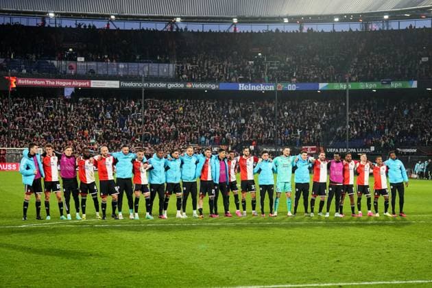 UEFA Europa League quarter final: Feyenoord v AS Roma Rotterdam - during the match between Feyenoord v AS Roma at Stadion Feijenoord De Kuip on 13 April 2023 in Rotterdam, the Netherlands. Copyright: xYannickxVerhoevenx