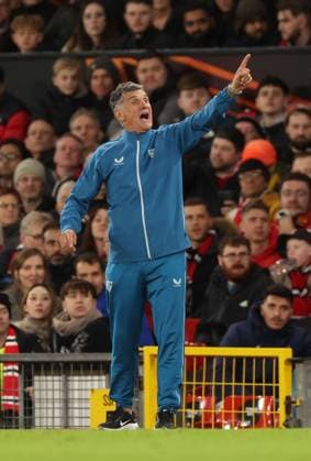 Mandatory Credit: Photo by Ryan Browne Shutterstock (13867464cc) Jose Luis Mendilibar Manager of Sevilla. Manchester United, ManU v Sevilla, UEFA Europa League, Quarter-Final, First Leg, Football, Old Trafford, Manchester, UK - 13 Apr 2023 Manchester United v Sevilla, UEFA Europa League, Quarter-Final, First Leg, Football, Old Trafford, Manchester, UK - 13 Apr 2023 Copyright: xRyanxBrowne Shutterstockx 13867464cc