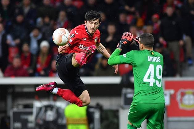 LEVERKUSEN, GERMANY - 13.04.23: Sardar Azmoun. The match of match UEFA Europa League Bayer 04 Leverkusen vs Royale Union Saint-Gilloise at Bayarena  Copyright: xVITALIIxKLIUIEVx