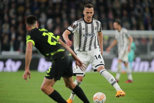 football Europa League match - Quarter-finals - Juventus FC vs Sporting SP Arkadiusz Milik of Juventus during the Uefa Europa League, football match between Juventus Fc and Sporting Cp on 13 April 2023 at Allianz Stadium, Turin, Italy. Photo Nderim Kaceli Turin Allianz Stadium Italy Copyright: xNderimxKacelix xLiveMediax LPS_898766