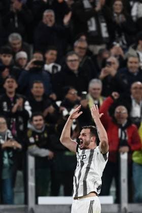 Db Torino 13 04 2023 - Europa League Juventus-Sporting Lisbona foto Daniele Buffa Image nella foto: esultanza gol Federico Gatti 