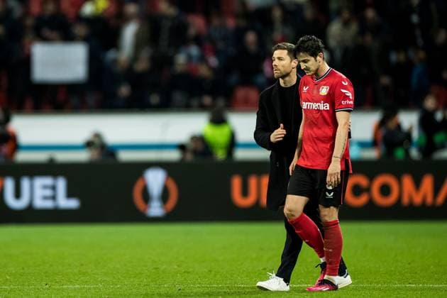 UEFA Europa League Bayer 04 Leverkusen Royale Union Saint Gilloise Xabi Alonso coach Bayer 04 Leverkusen , Sardar Azmoun Bayer 04 Leverkusen, 9 UEFA Europa League quarterfinals Bayer 04 Leverkusen Royale Union Saint Gilloise, BayArena Leverkusen Copyright: xBEAUTIFULxSPORTS Wunderlx