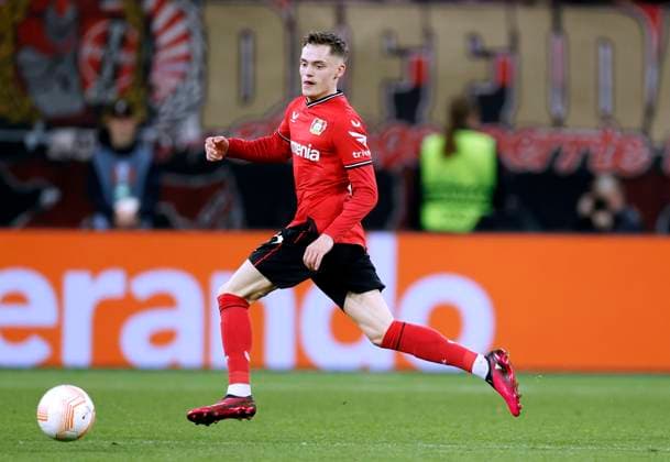 WIRTZ Florian Team Bayer 04 Leverkusen UEFA Europa League Season 2022 2023 Quarterfinal Match Bayer 04 Leverkusen Union Saint Gilloise 1 1 on 13 04 2023 in Leverkusen DFL REGULATIONS PROHIBIT ANY USE OF PHOTOGRAPHS as IMAGE SEQUENCES and or QUASI VIDEO Copyright: xLacixPerenyix