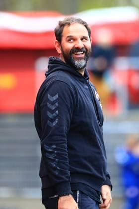 Coach Stefan Ruthenbeck Koeln smiles 1 FC Koeln vs 1 FSV Mainz 05, Football, A Junioren Bundesliga, 14 04 2023 DFB regulations prohibit any use of photographs as image sequences and or quasi video 1 FC Koeln vs 1 FSV Mainz 05, Football, A Junioren Bundesliga, 14 04 2023 Koeln Copyright: xEibner-Pressefotox EP_RWS