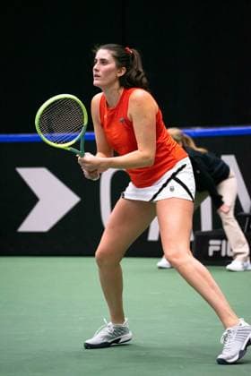 Tennis, Billie Jean King Cup, Kanada - Belgien Vancouver, British Columbia, Canada, April 14th 2023: Rebecca Marino (Canada) in action during the 2023 Billie Jean King Cup Qualifiers match between Canada and Belgium at Pacific Coliseum in Vancouver, BC, Canada (EDITORIAL USAGE ONLY). (Amy Elle SPP) Copyright: xAmyxElle SPPx spp-en-AmEl-DSC07632